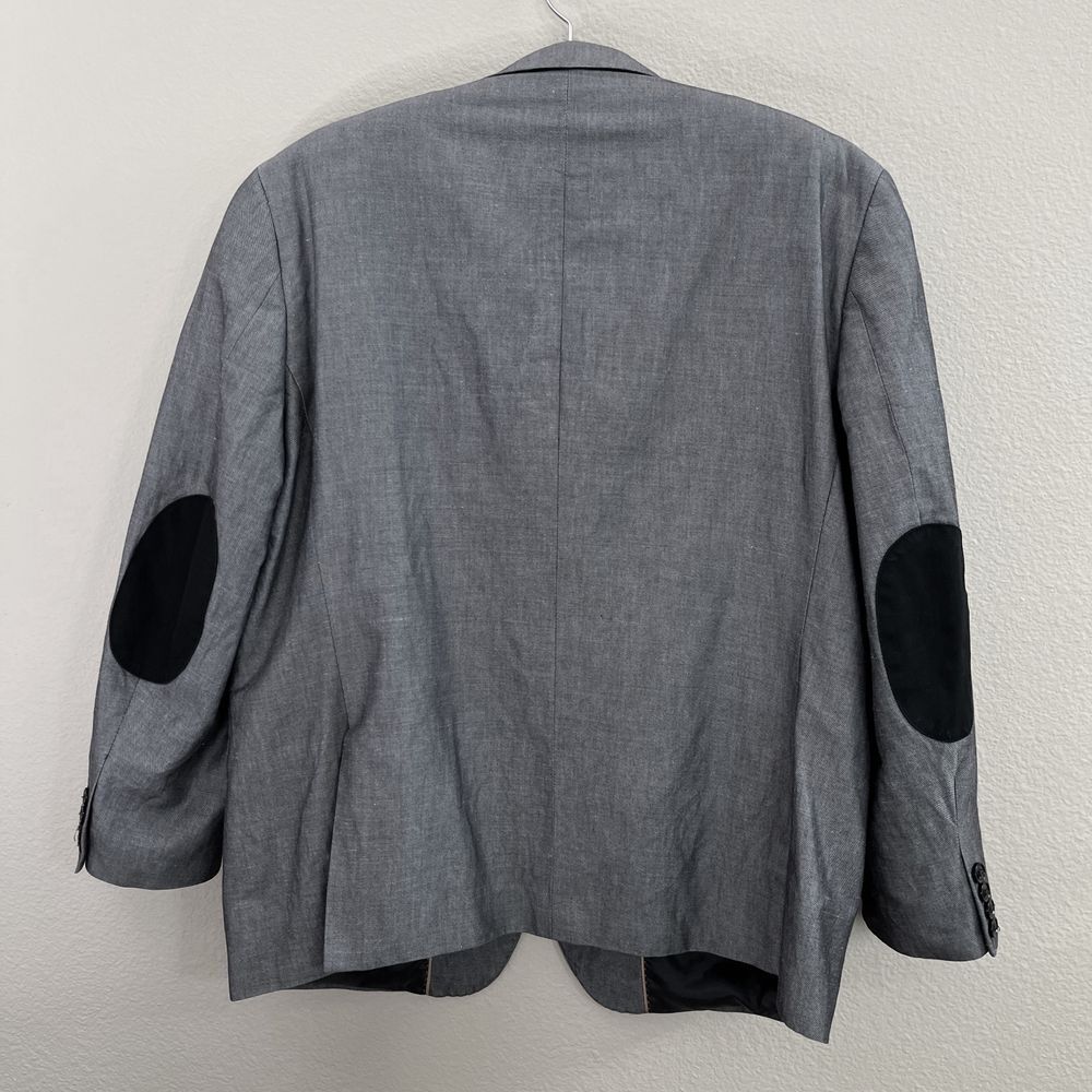 Vitarelli Italian Mens Blazer Jacket Vitarelli Mens Gray Elbow Patch Blazers 396 - Picture 11 of 13